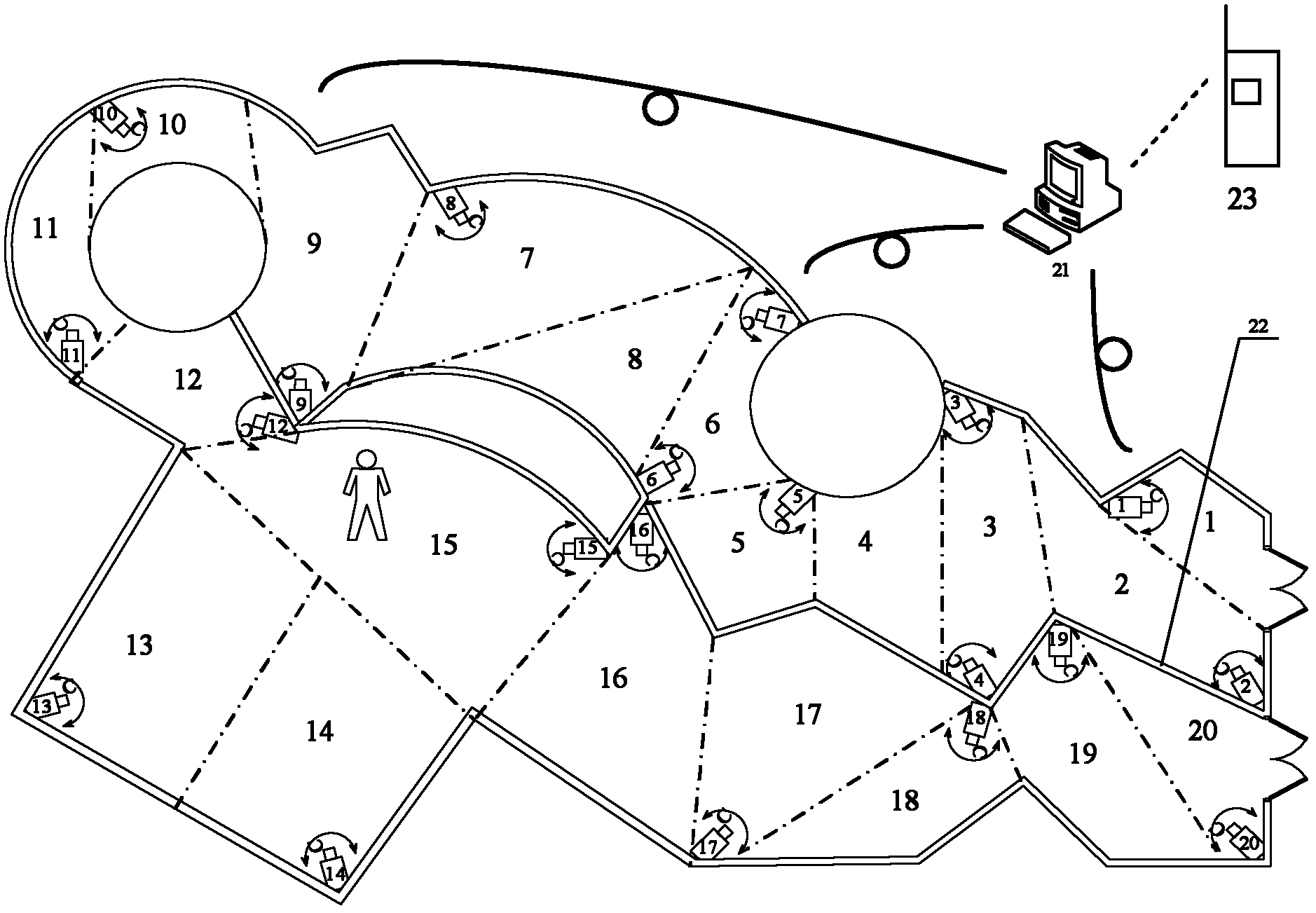 Method and system for finding person in public place