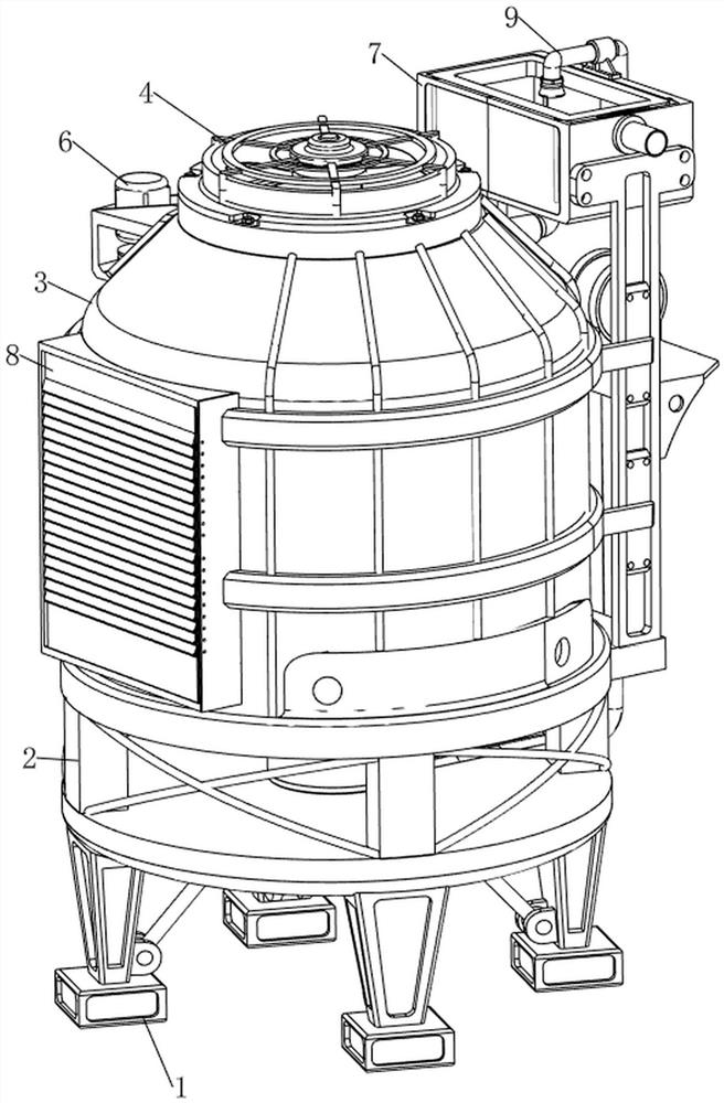 Water flow alternation type cooling device for cooling tower