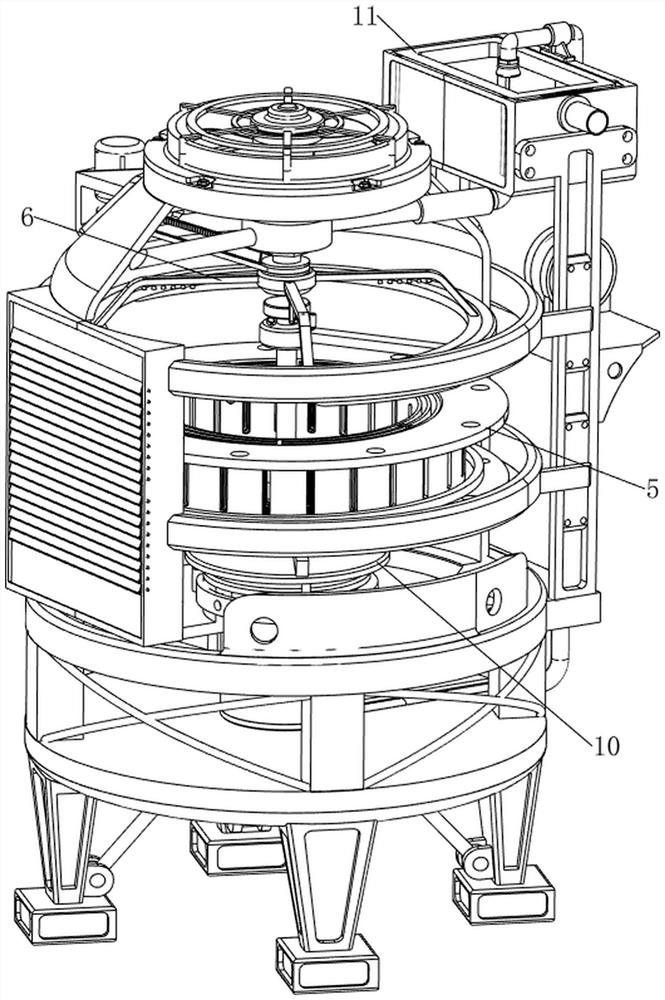 Water flow alternation type cooling device for cooling tower