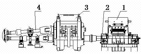 Power part structure of cogging mill