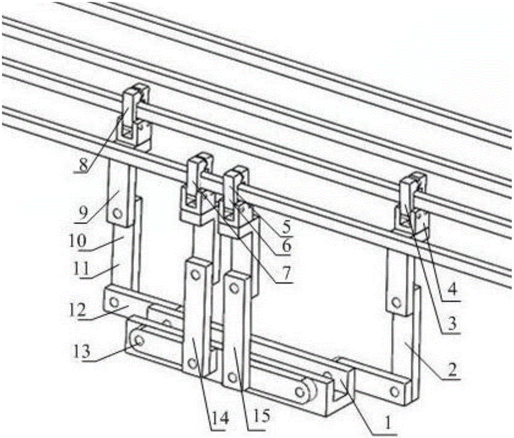 Four-mechanical-arm climbing line-patrolling robot mechanical structure and obstacle crossing method thereof