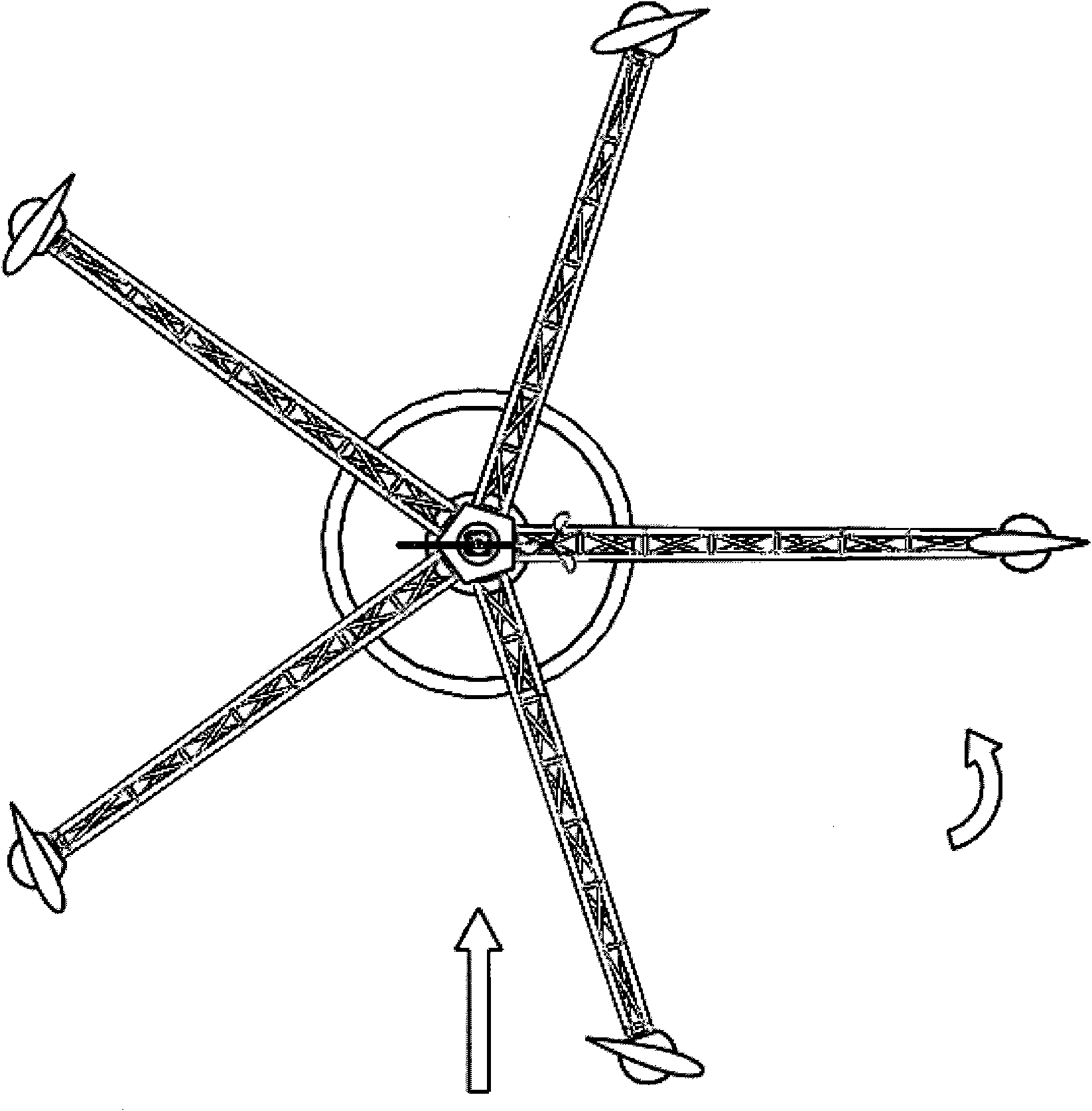 Megawatt-stage vertical shaft wind power generator with adjustable attack angle