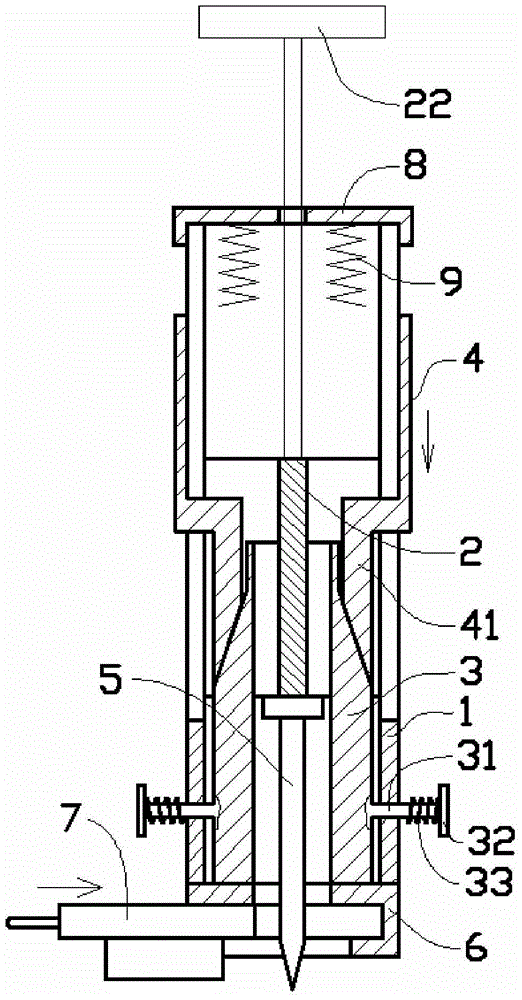 Easily oriented manual nail knocking device