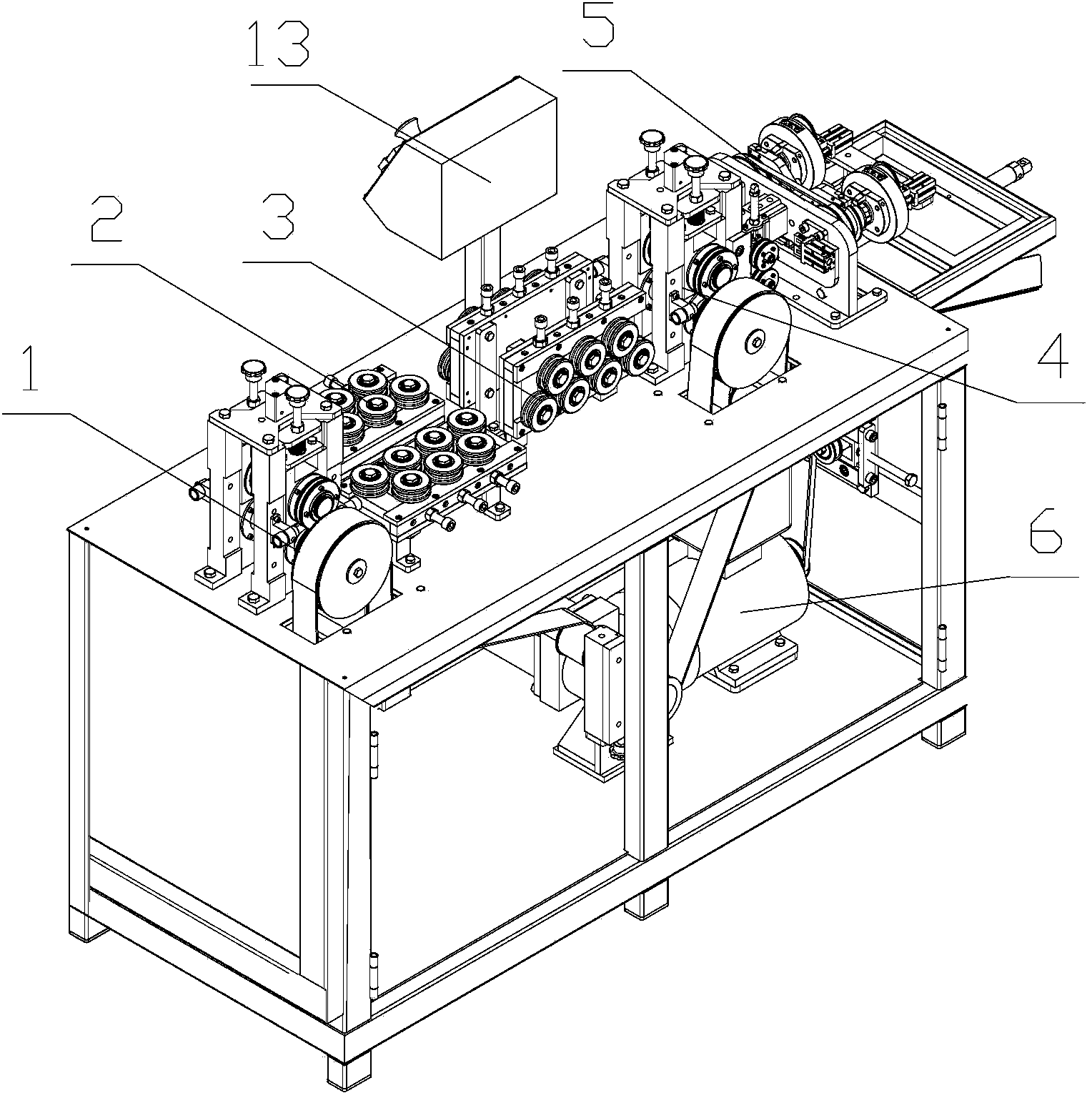 A kind of lead extension body rotary cutting machine