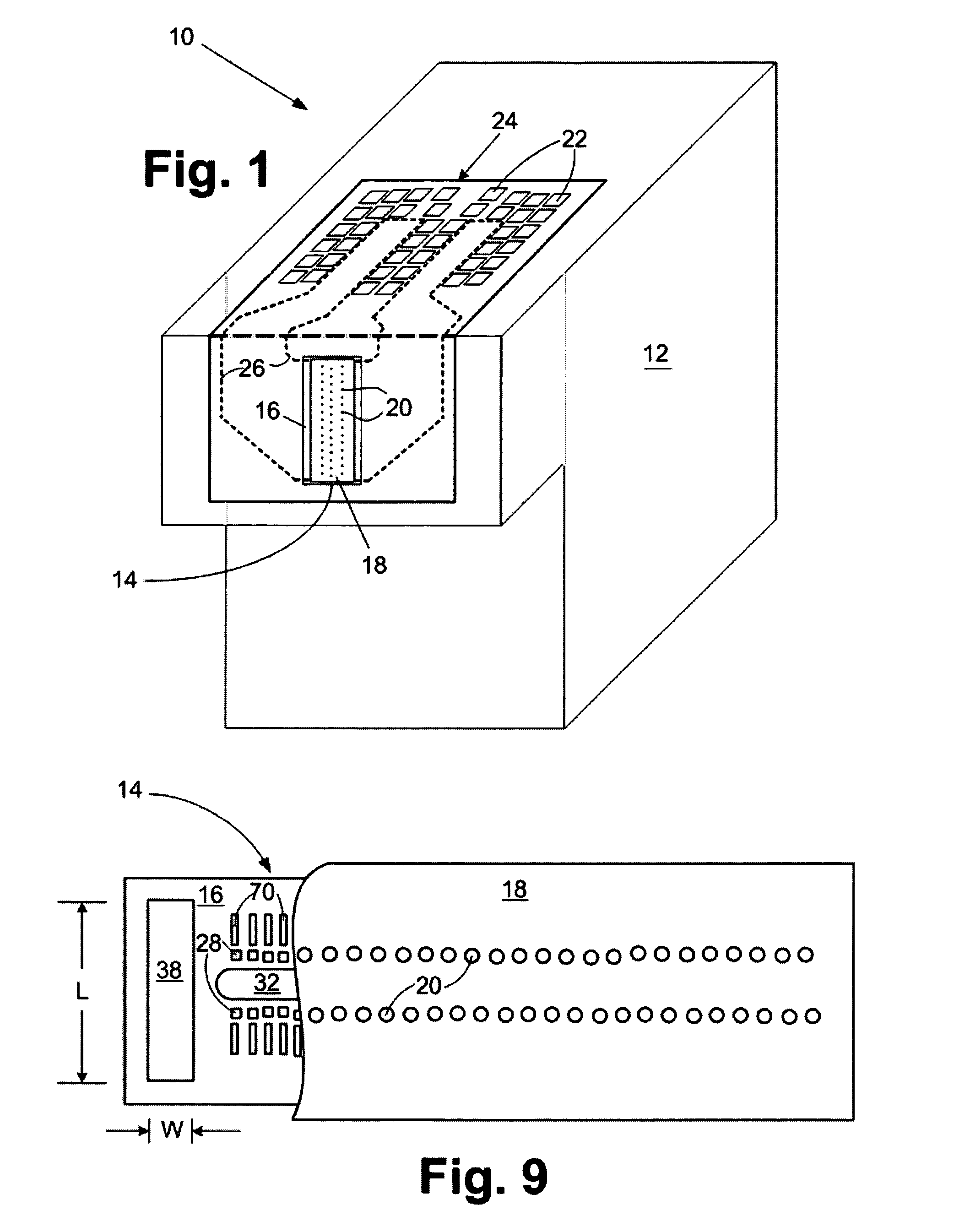 Micro-fluid ejecting device having embedded memory device