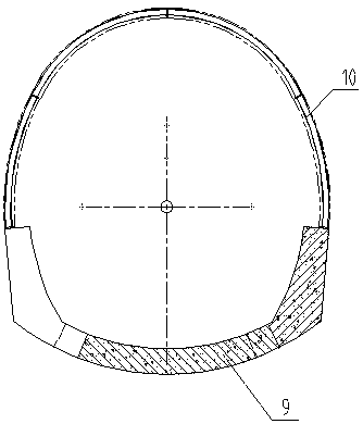 Horseshoe semi-section shield tunneling machine suitable for fault fracture zone and construction method of horseshoe semi-section shield tunneling machine