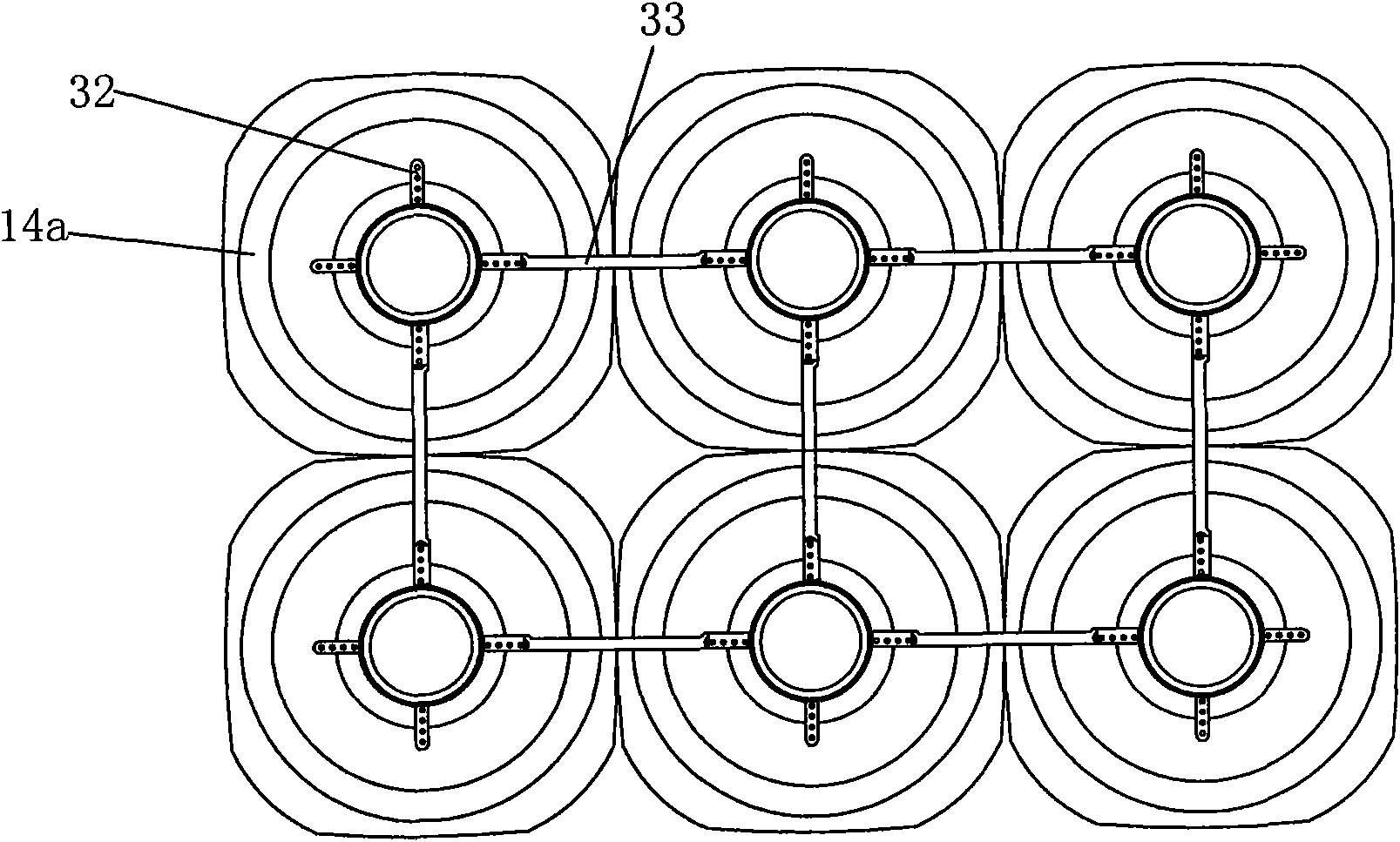 Stacking method of PET (Polyethylene Terephthalate) packaging bottles