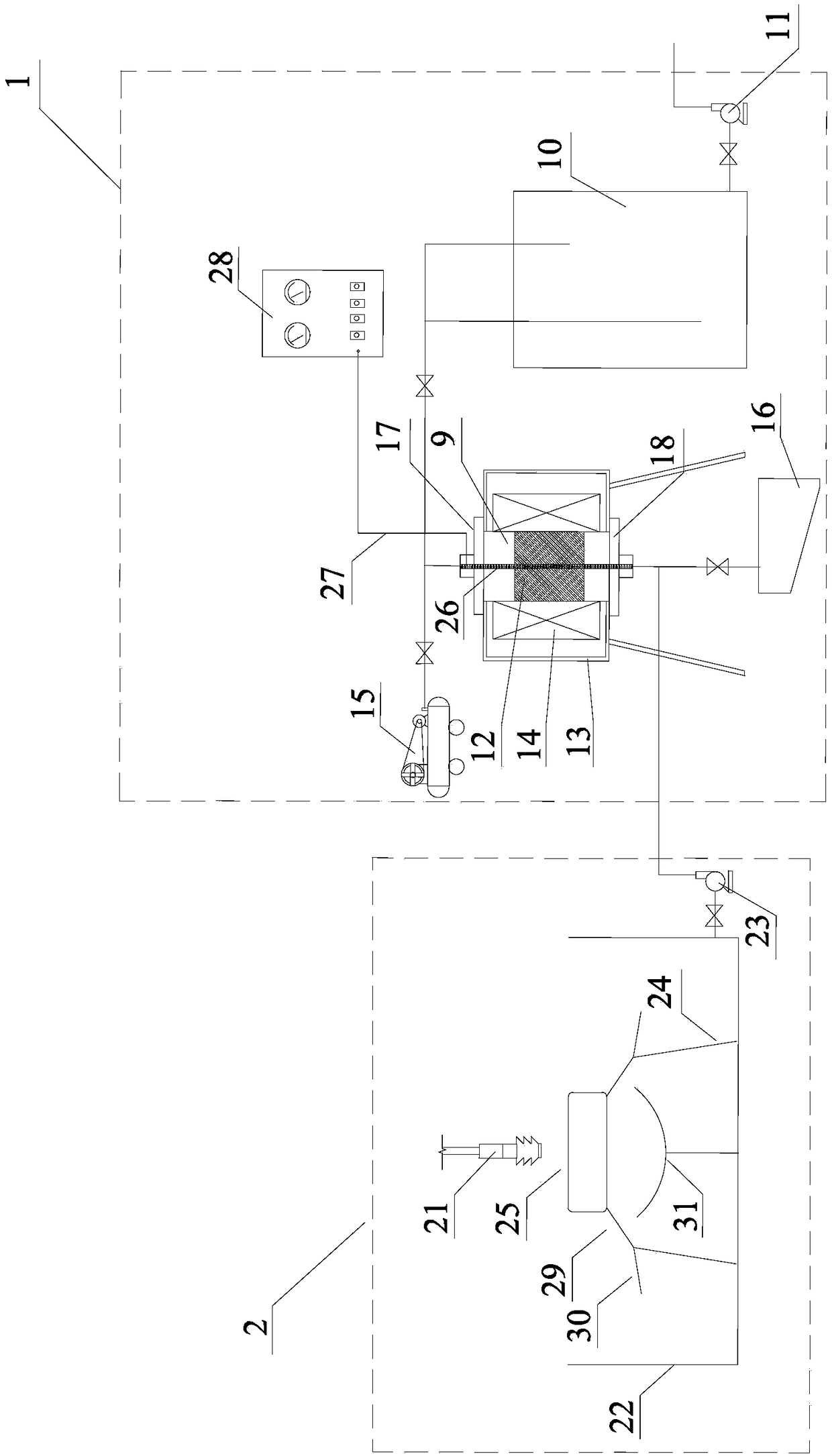 Solution sterilization and alga removal device