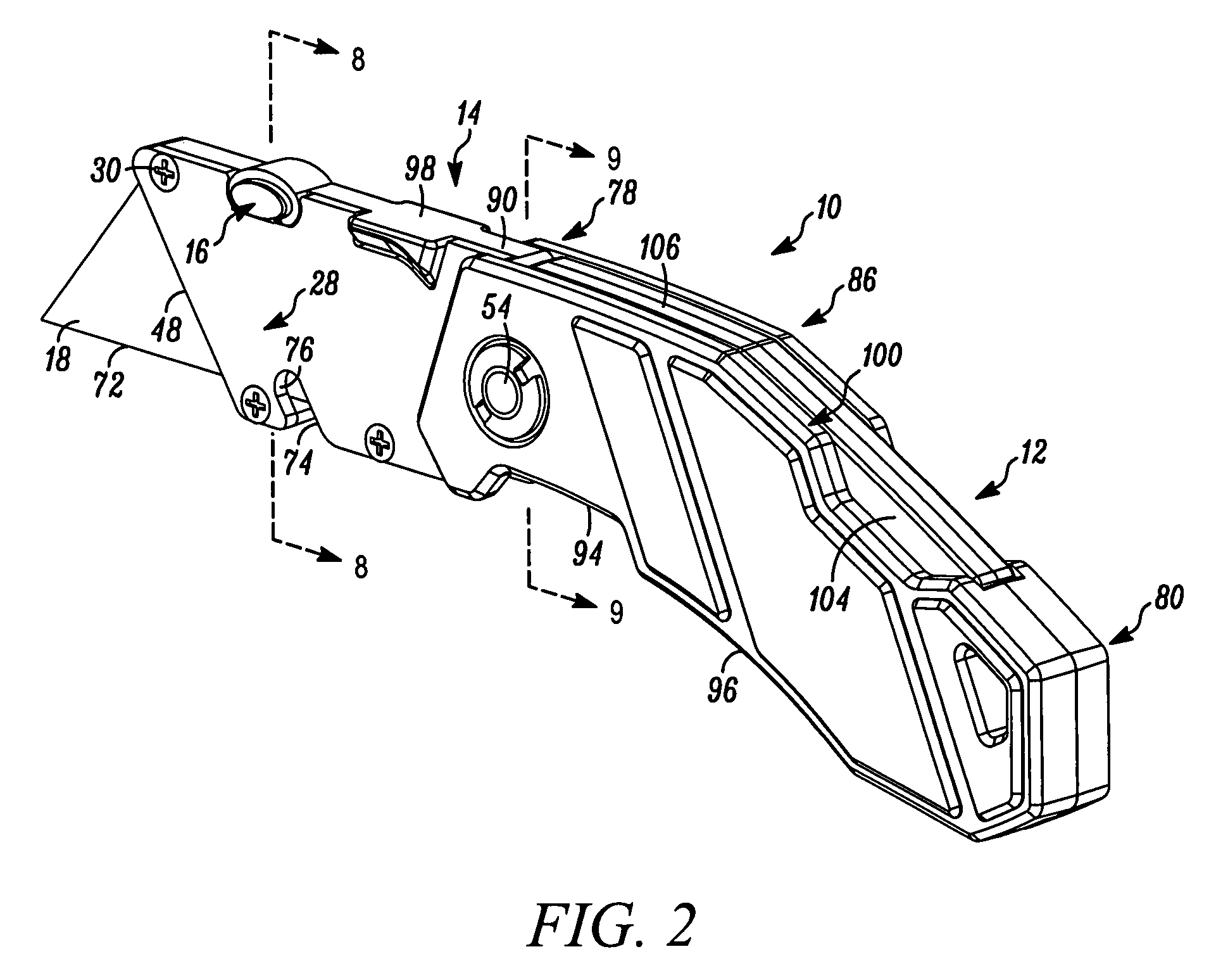 Folding utility knife and related method