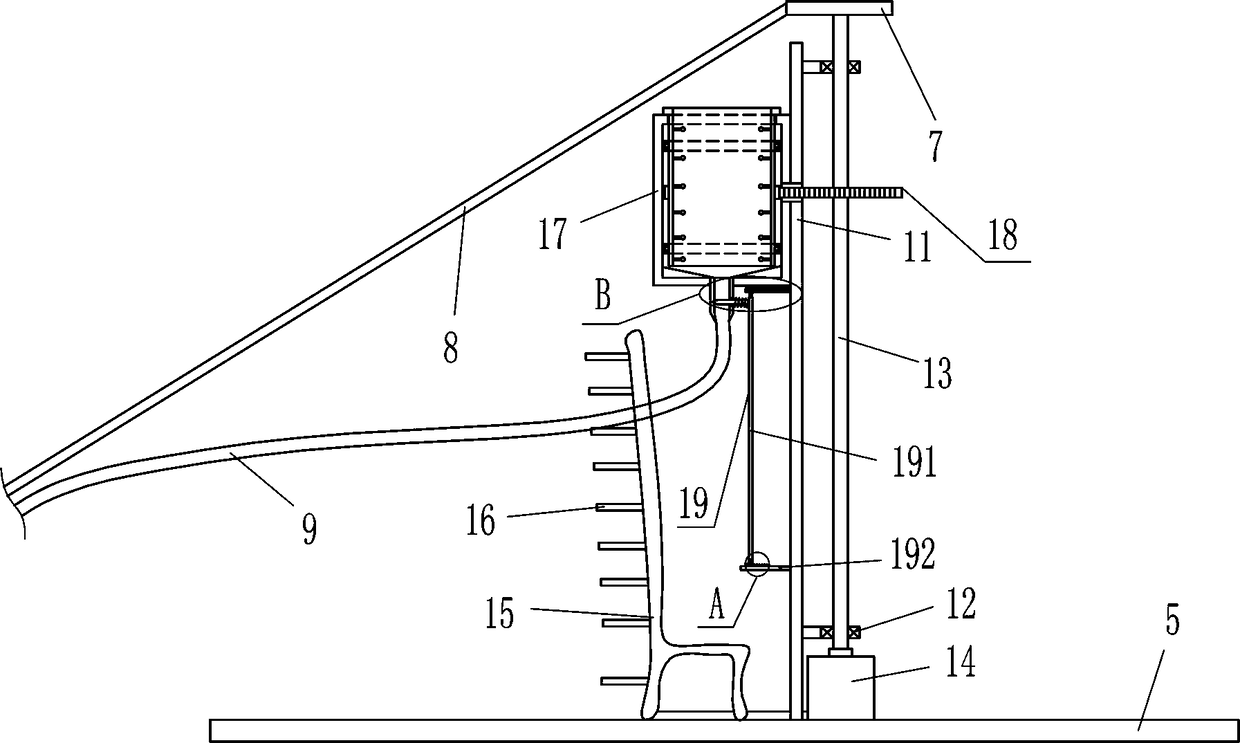 Fish feed circular-scattering device for garden pond