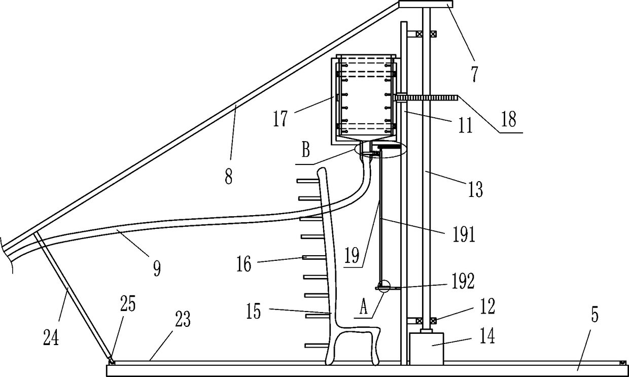 Fish feed circular-scattering device for garden pond