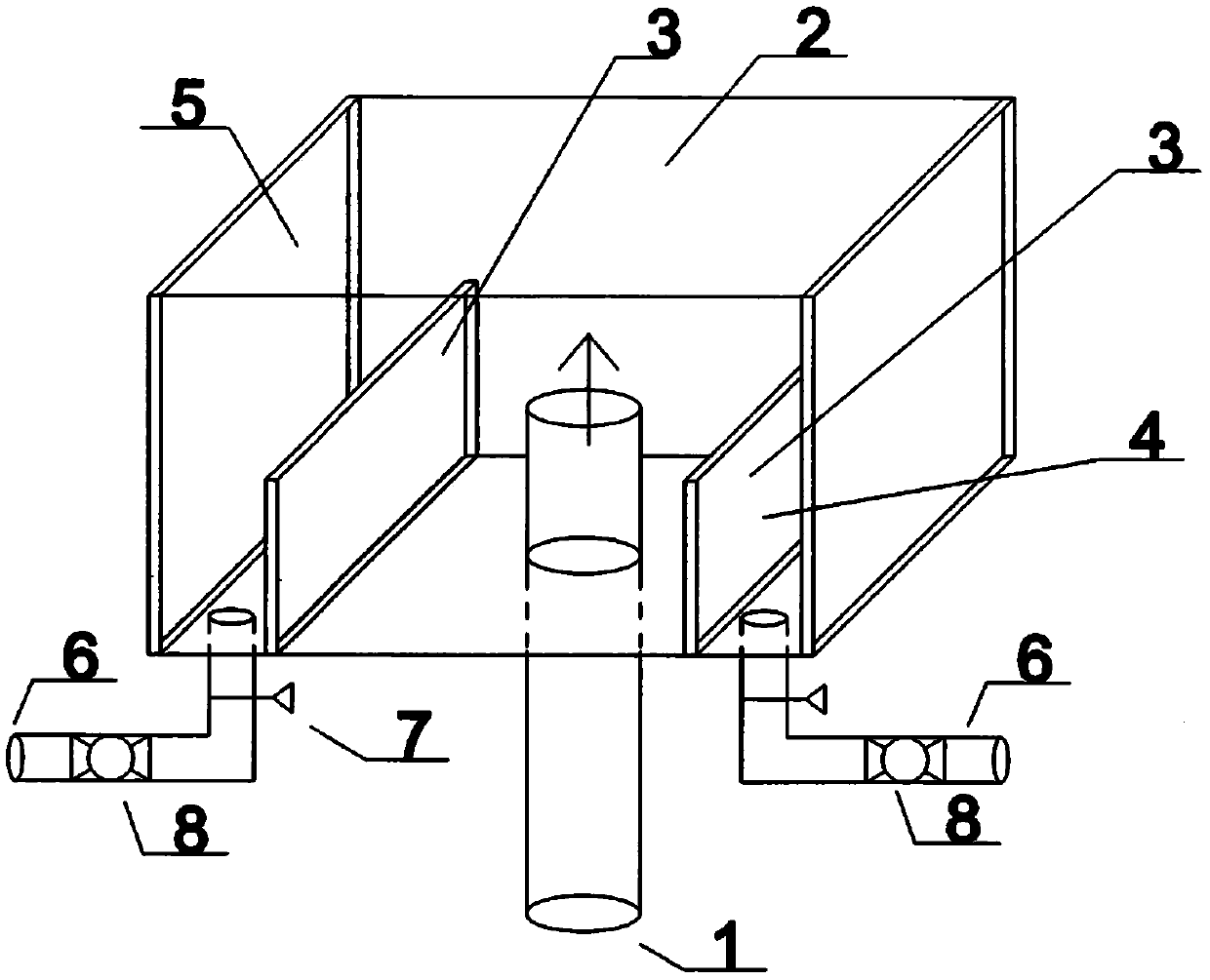 Adjustable reflux device suitable for sewage integrated wastewater treatment equipment