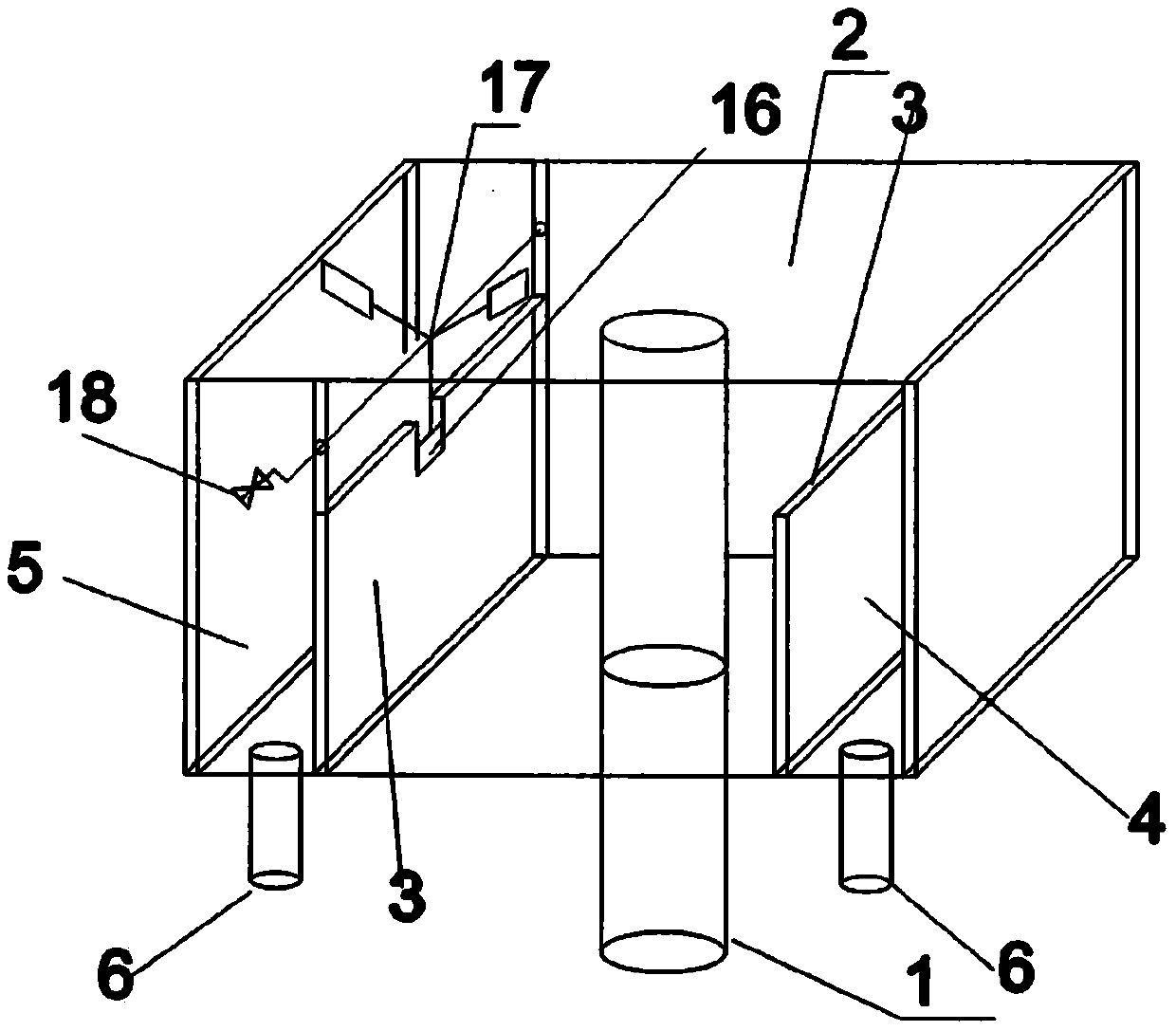 Adjustable reflux device suitable for sewage integrated wastewater treatment equipment