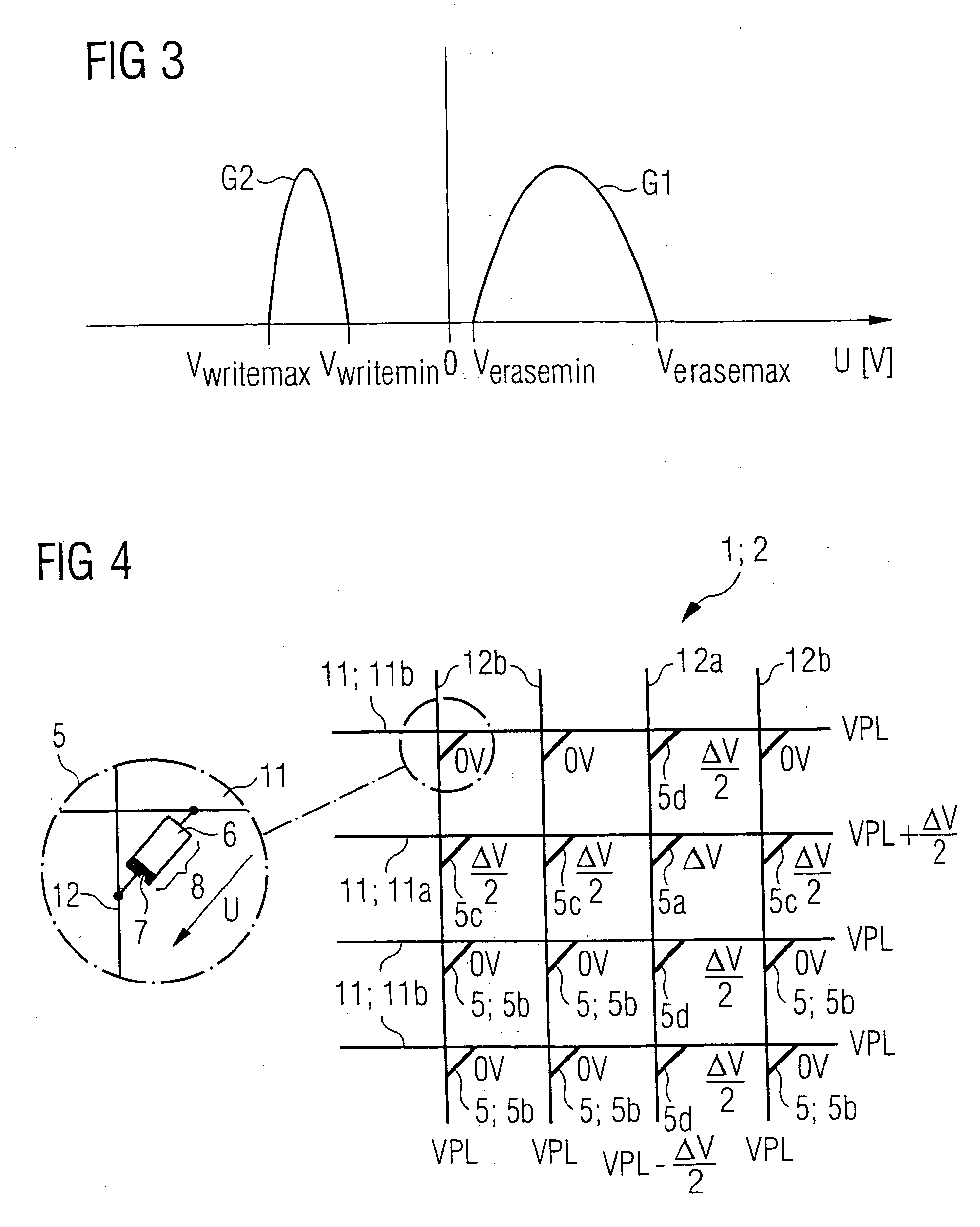 Integrated semiconductor memory with an arrangement of nonvolatile memory cells, and method