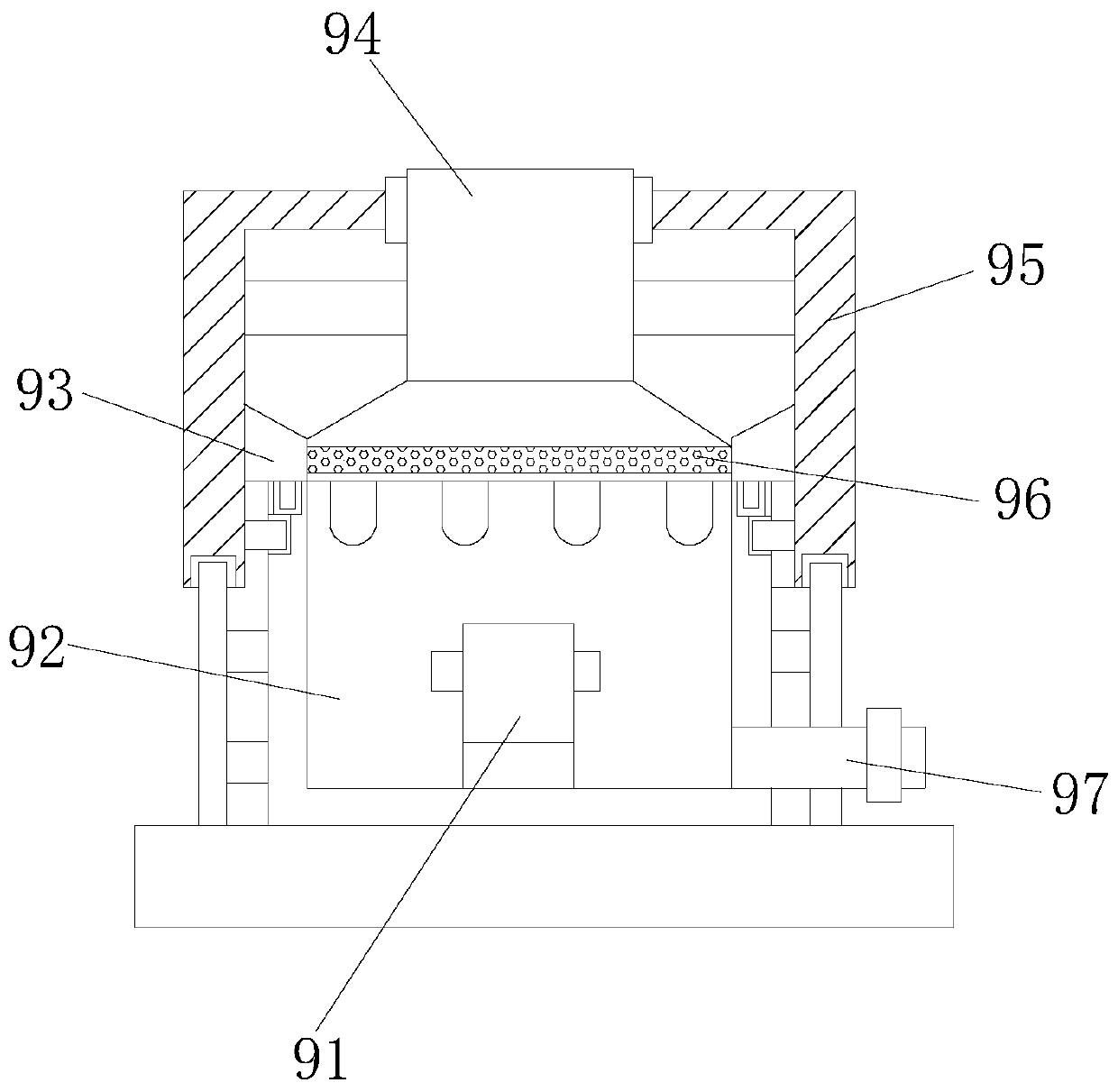 Flue gas treatment equipment for rubber processing