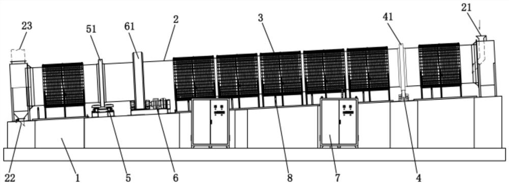 Digital intelligent high-temperature drying drum for attapulgite