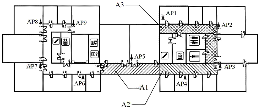 WLAN (Wireless Local Area Network) indoor positioning method based on subregion information entropy gain