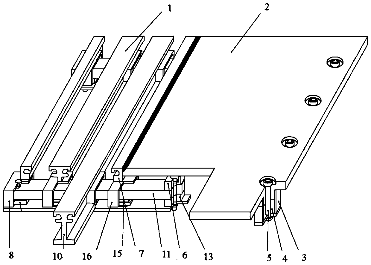 Multidirectional displacement composite plate type telescopic device for highway bridge