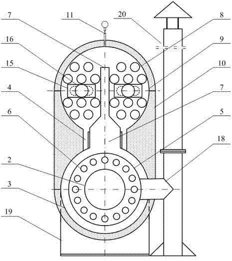 Heat resistance-free heat pipe heating furnace and heating method thereof