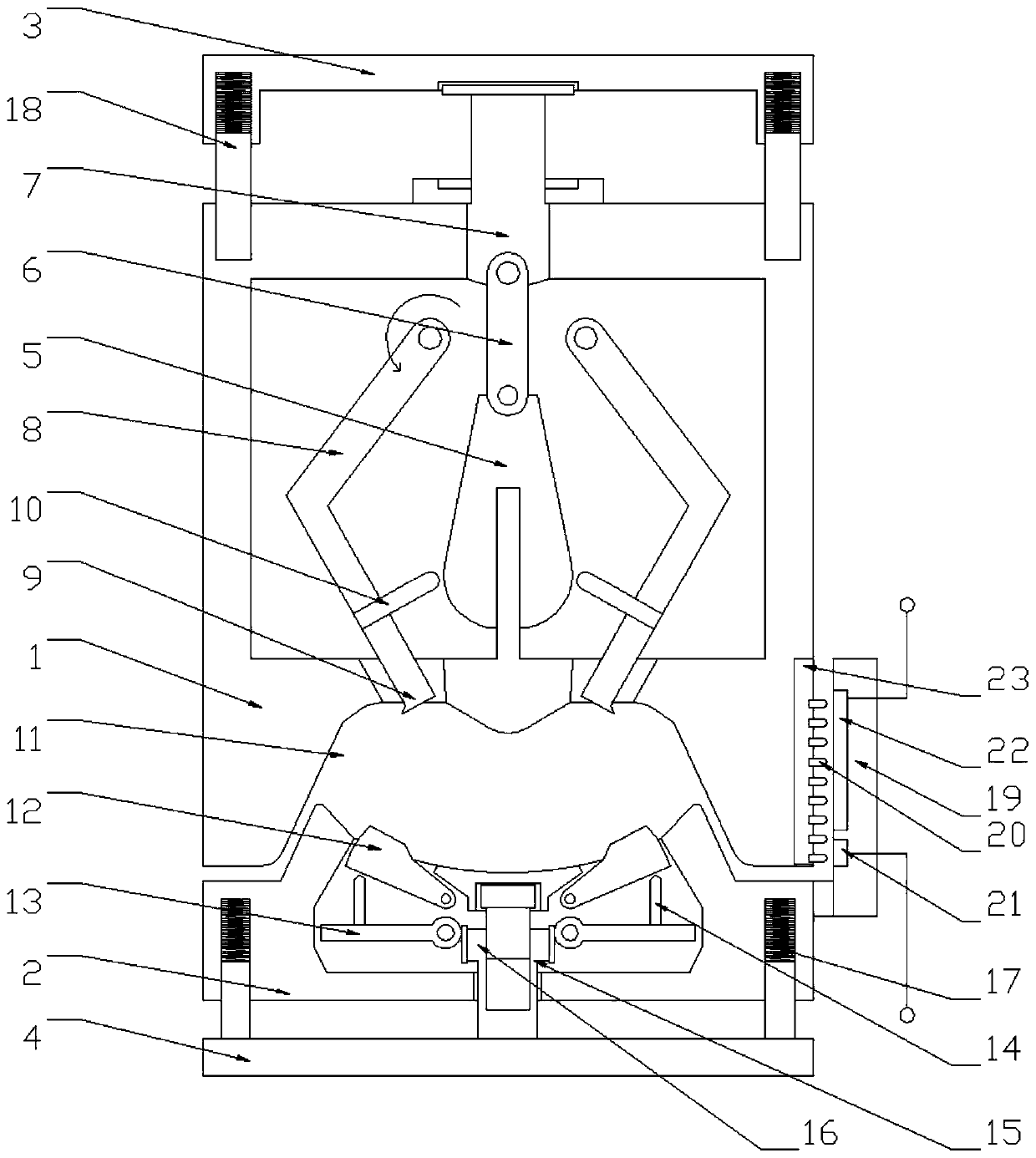 A multi-point fixed cable plug connector clamp with automation interface