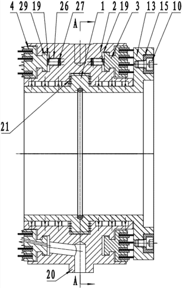 Honeycomb spiral radial brush-type labyrinth split seal