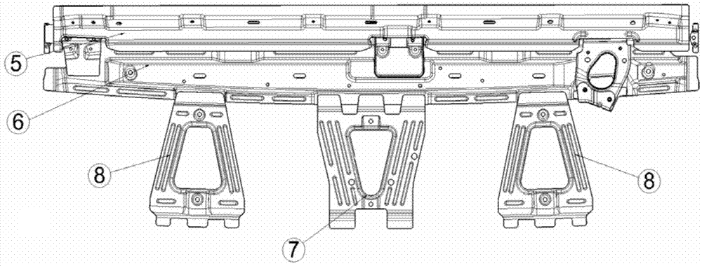 A light truck cab front wall assembly