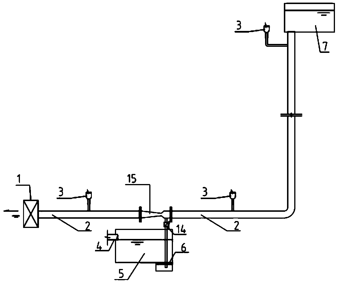 Unpowered automatic siphon water supply and drainage system