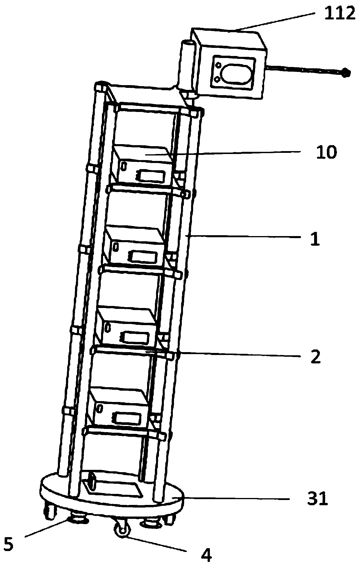 Medical endoscope system placement rack