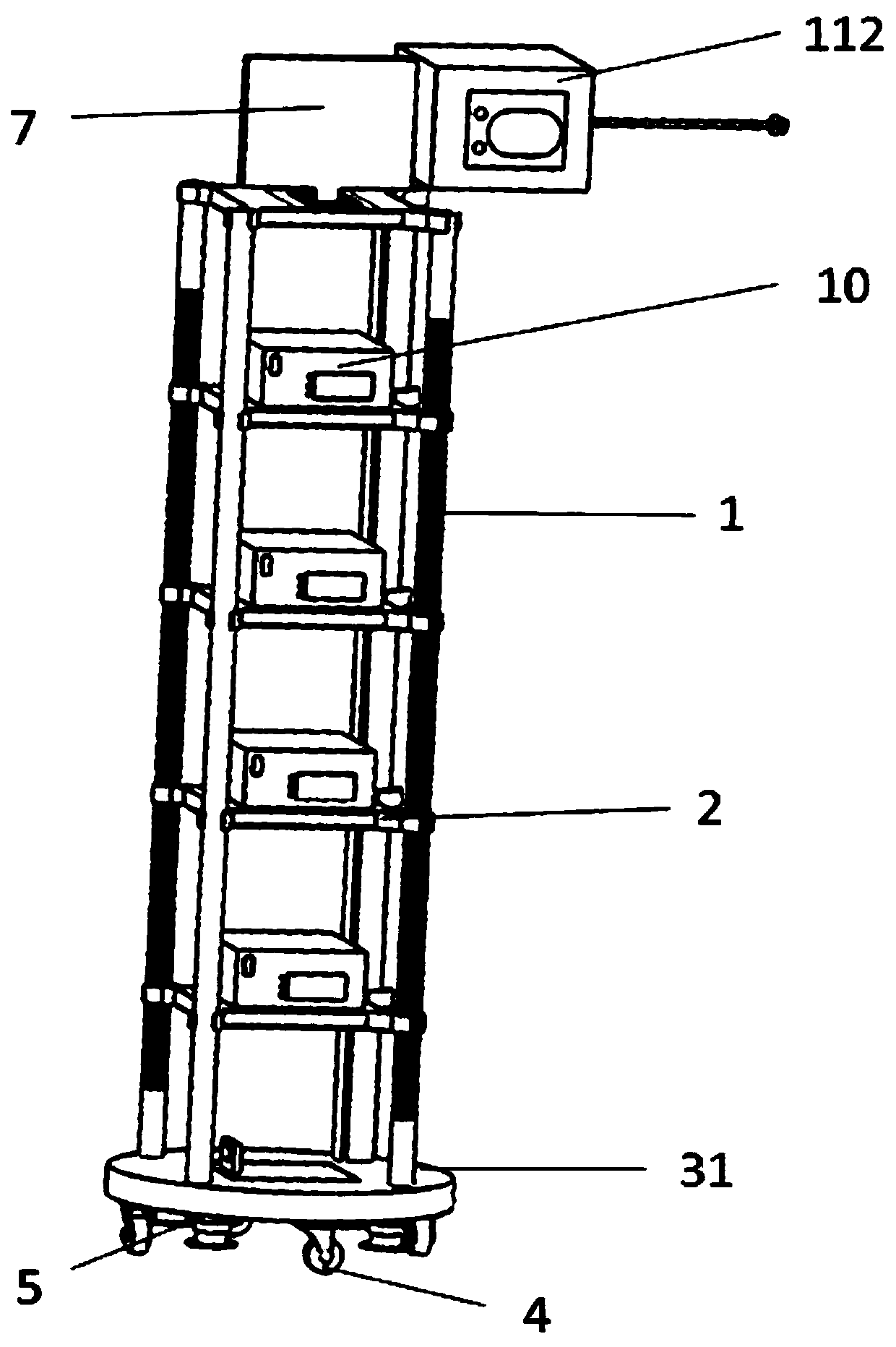 Medical endoscope system placement rack