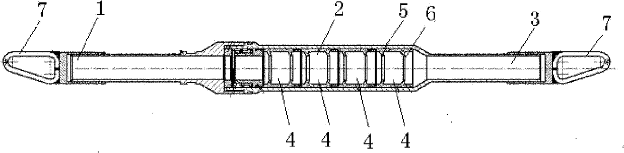 Oil, gas and water three-phase liquid mixing device