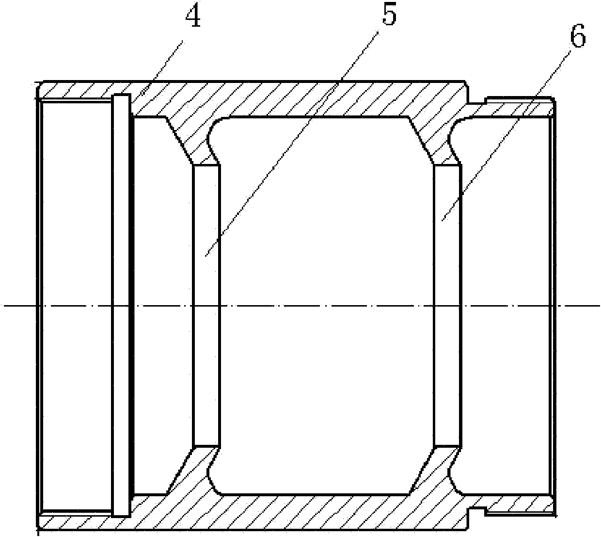 Oil, gas and water three-phase liquid mixing device