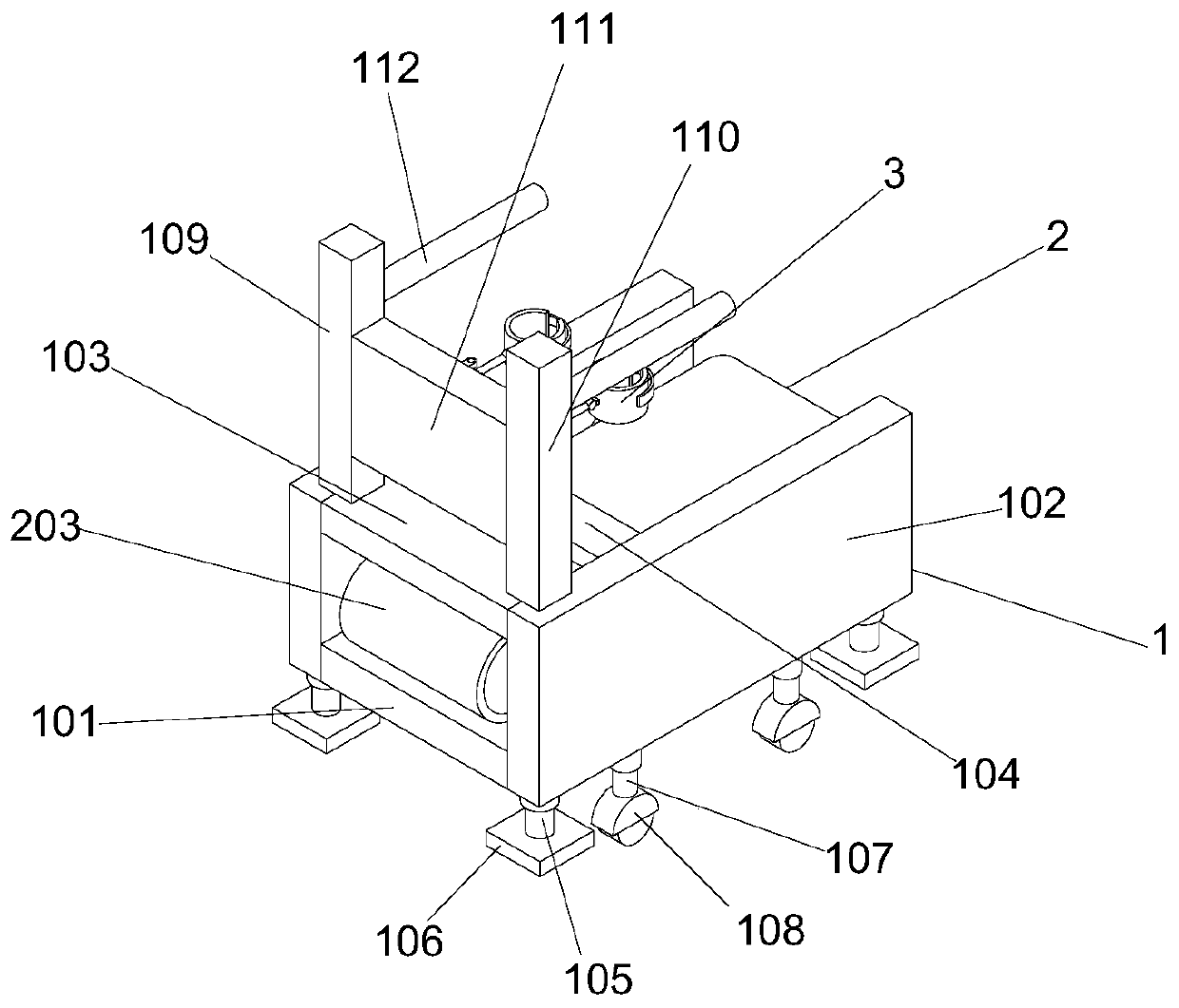 Neurological lower limb rehabilitation device with pacifying function