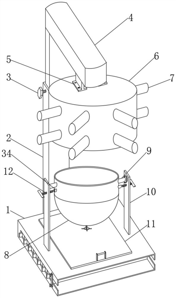 Dough kneading device convenient for feeding