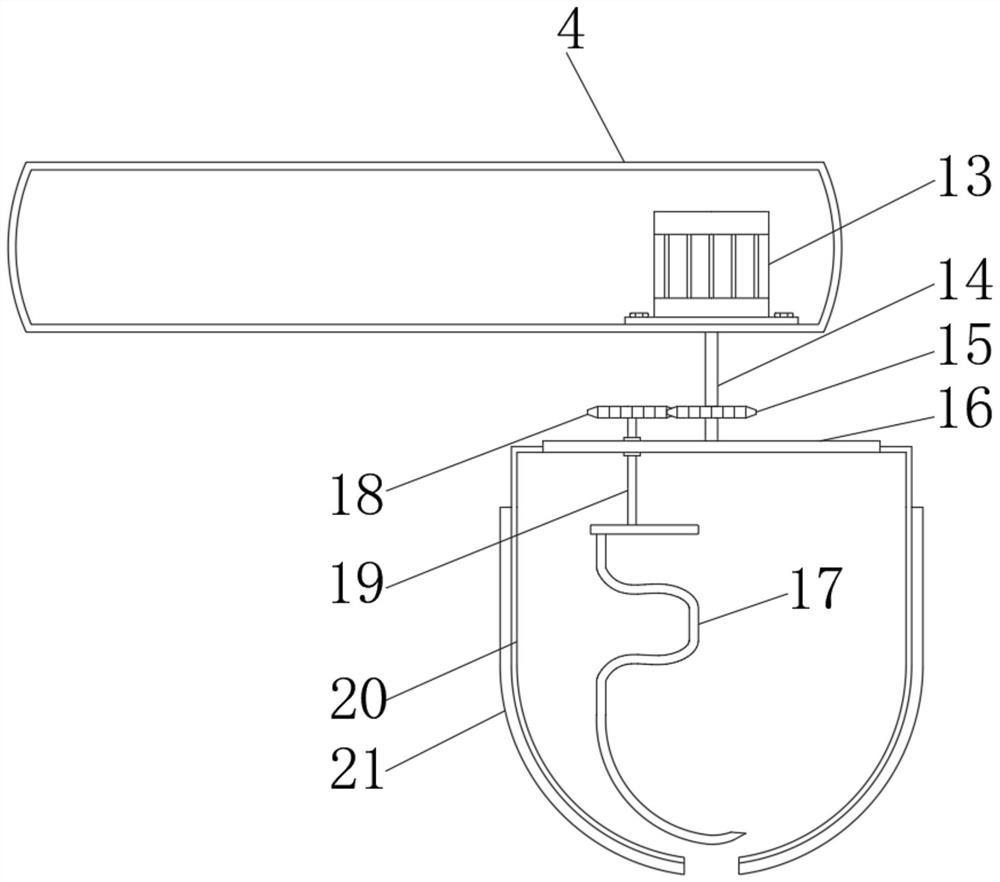 Dough kneading device convenient for feeding