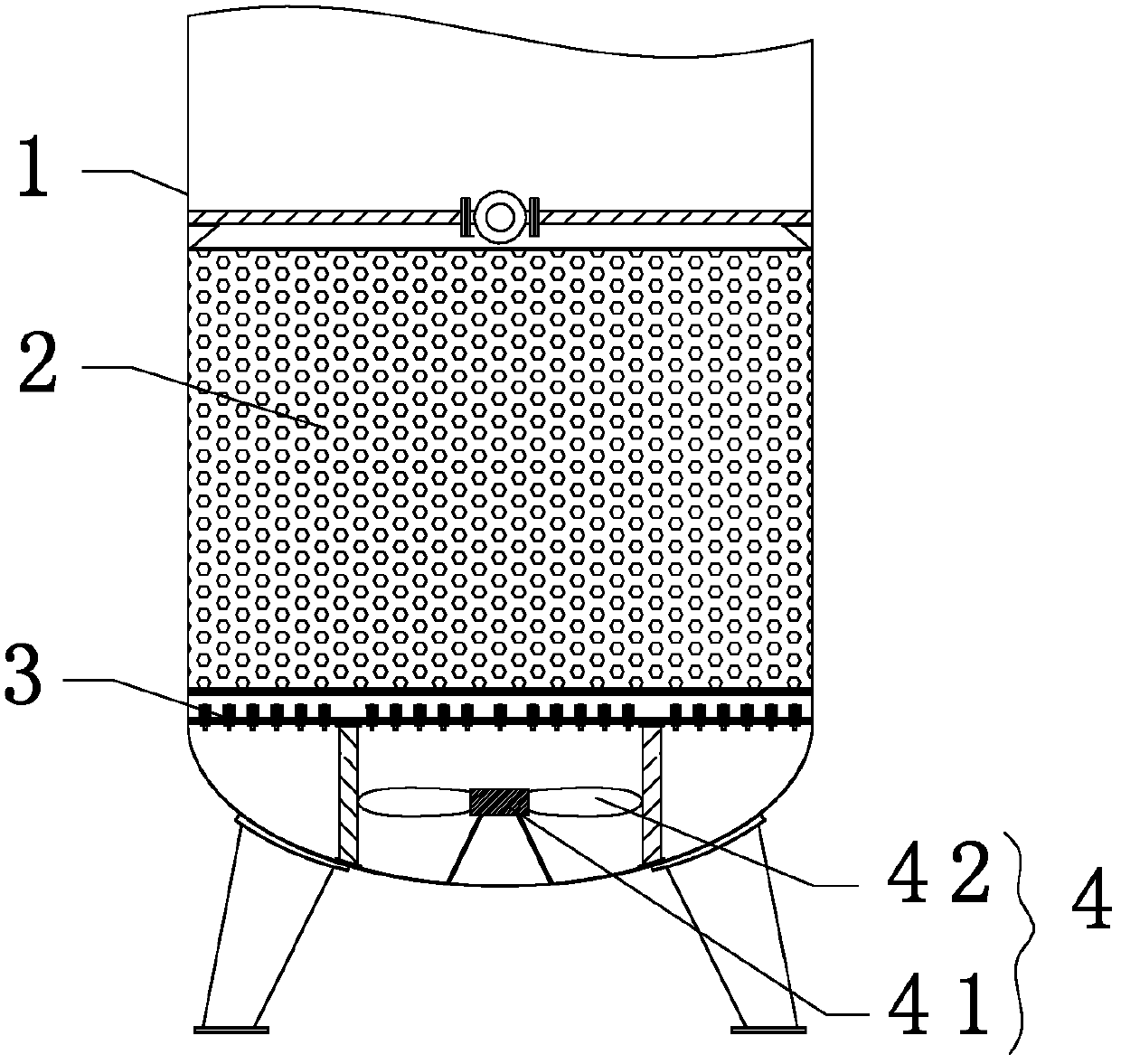 Anti-crushing device of resin filter