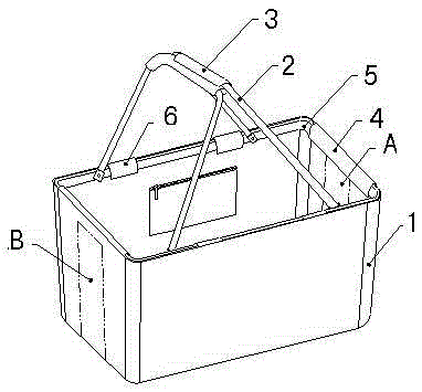 Foldable shopping basket