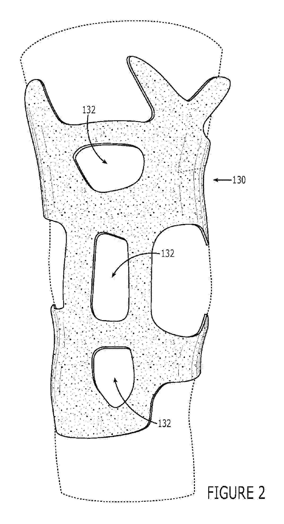 Support with framework fastened to garment