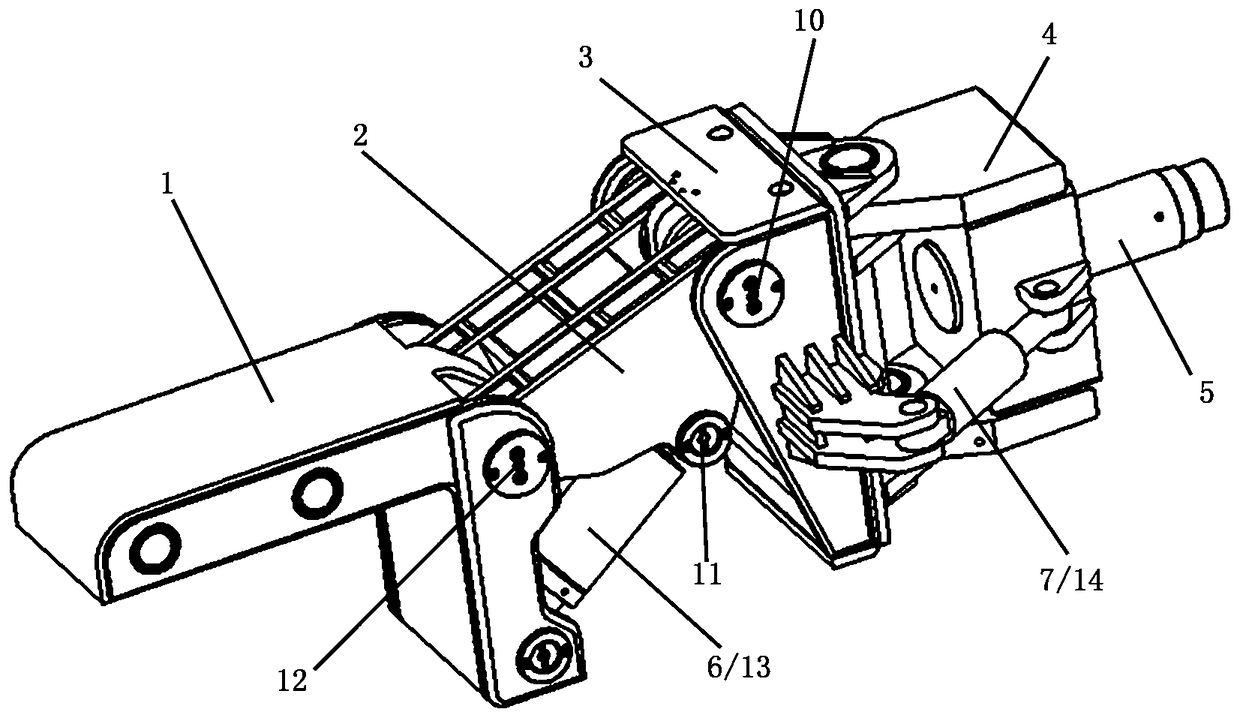 Multi-freedom degree self-adaption lifting obstacle crossing-type vehicle articulation mechanism