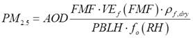 A Remote Sensing Estimation Method for Atmospheric Fine Particles