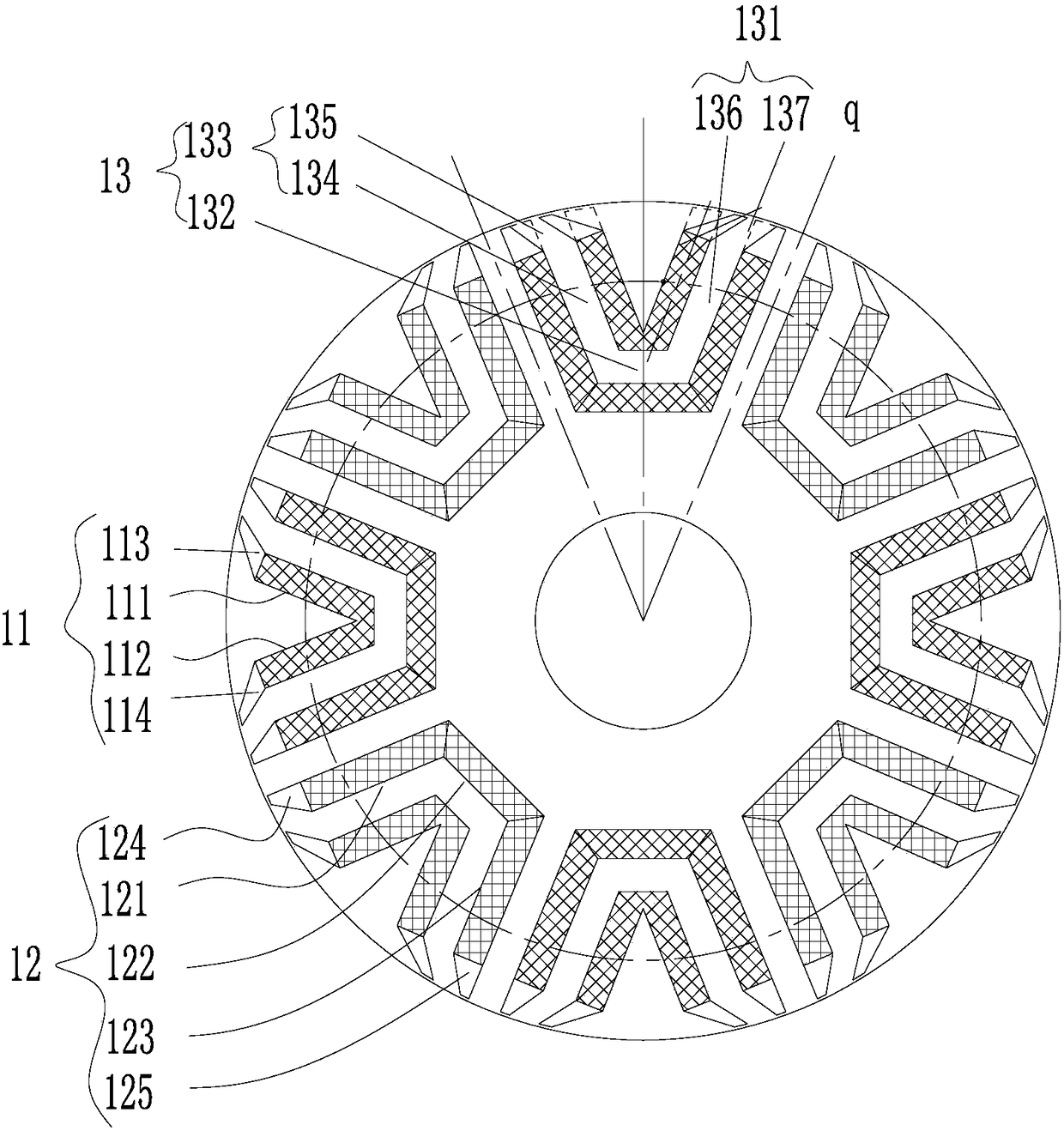 Rotor structure, permanent magnet auxiliary synchronous reluctance motor and electric vehicle