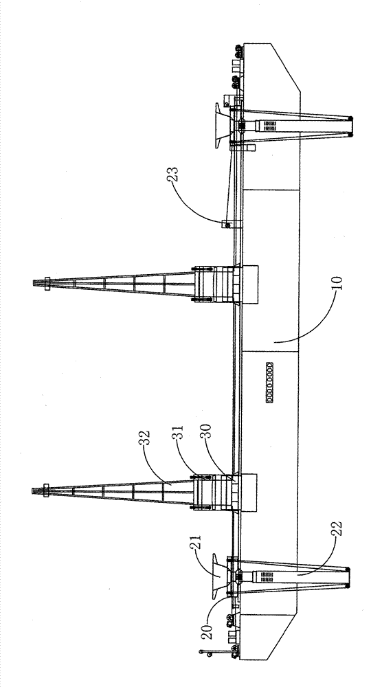 Foundation construction barge for immersed tube