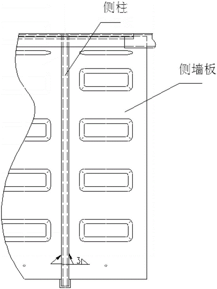 Automatic welding method for sidewall and side post of railway general covered wagon and auxiliary device