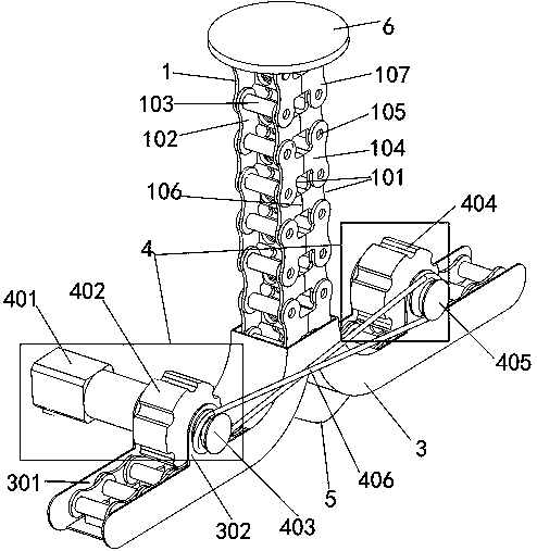 A Kinematic Mechanism with Flexible and Variable Rigidity