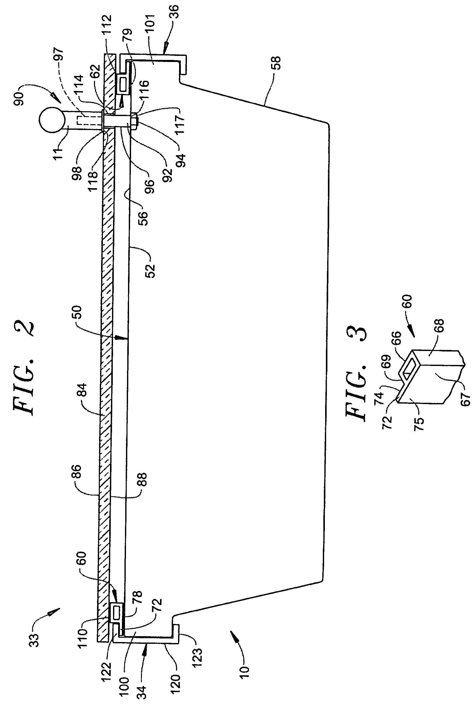 Kitchen appliance having a floating glass panel