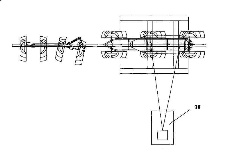 Half carcass posture adjusting device on slaughtering production line