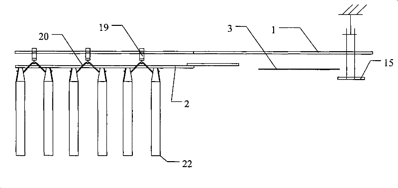 Half carcass posture adjusting device on slaughtering production line