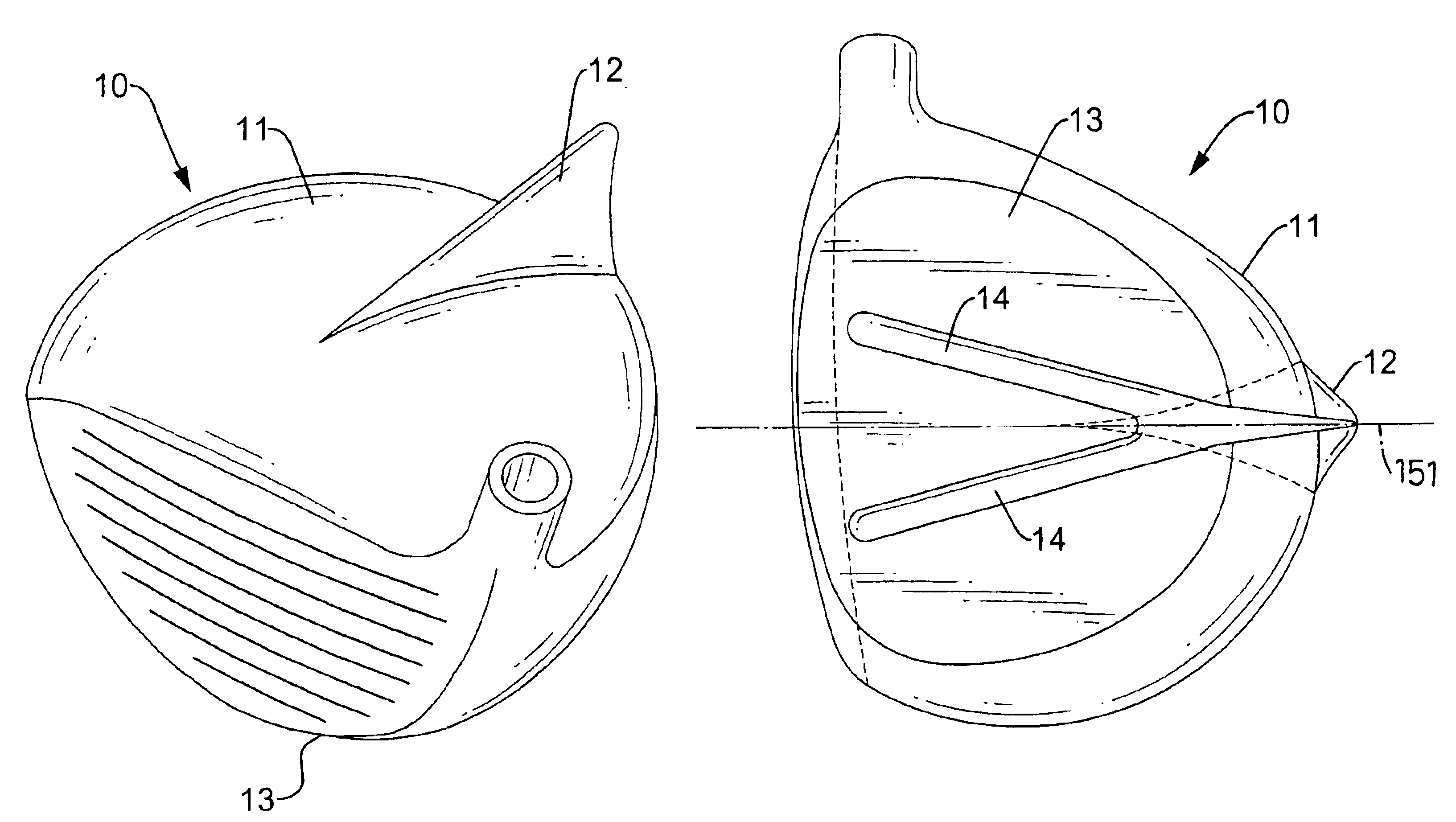 Wood type golf club head