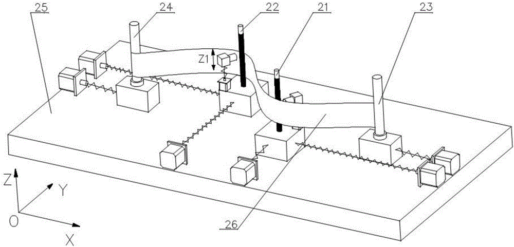 Anti-tensile and anti-flexing performance test system for flexible electronics