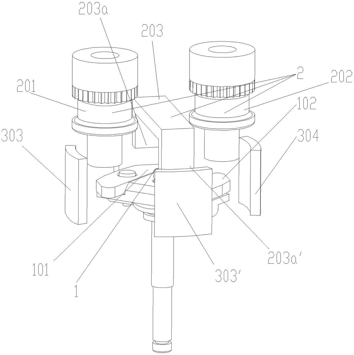 Arc-extinguishing structure of direct-current contactor