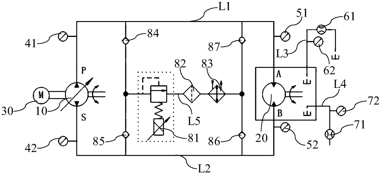 Pipe burst detecting system for endurance test of hydraulic motor and detecting method